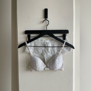 La Perla Glamour Bra and Panty Lingerie Set in Ivory Size 34 and M